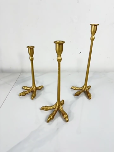 Gothics Styles Candlestick Metal Holder Sturdy Base for Dining Room Living Room and Themed Event