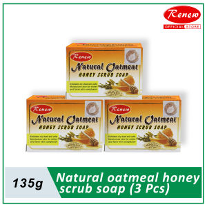 Renew Natural Oatmeal and Honey Scrub Soap 135 grams 3 Pcs.