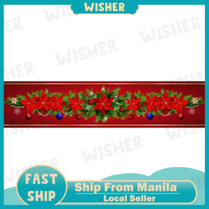 180×40CM Christmas Table Runner Flag Cover Nutcracker Soldier Snowman Kitchen Tablecloth Table Decorations Christmas plaid party decoration banner banner festive decoration