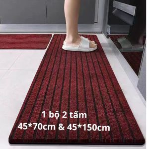 [Dài 2m]Thảm Lau Chân Trải Sàn Nhà Bếp Dạ Sợi Polyester Kích Thước Dài Chống Trượt Hàng chuẩn Bám Sàn D1986