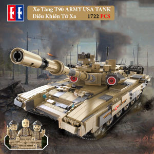 Đồ Chơi Lắp Ráp Kiểu LEGO Mô Hình Xe Tăng T90 ARMY USA TANK Điều Khiển Từ Xa CaDA C61003 Với 1277 PCS