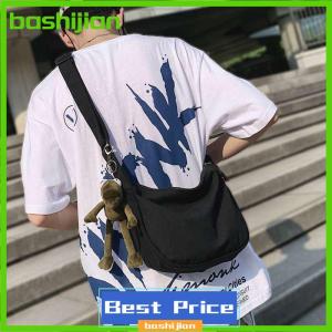 bashijian Canvas Crossbody Bag Large Capacity Hip-Hop Street Style For Both Men And Women
