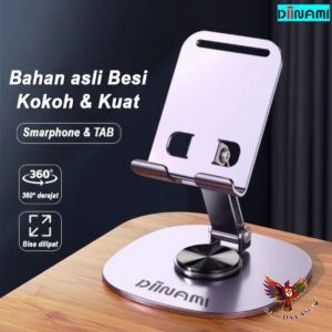 GRC Phone Holder Desktop Holder Hp Rotary 360 Holder meja Full Metal besi