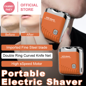 【FAMMY FAEY】Portable Electric Shaver New Style Electric Shaver Rechargeable Shaver Gift Box Portable Digital Display Beard Shaver便携式电动剃须刀