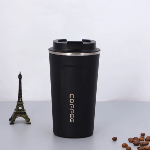Elegant Stainless Steel Coffee Mug 510ml - Leak-Proof Matte Finish Anti-Slip Base Thermal Insulated Cup