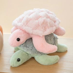 HLDT Green Cute Turtle Stuffed Animals Pink Plush Sea Turtle Plush Toy Home Decor Doll Cartoon Animal Tortoise Pillow Plush Doll Children
