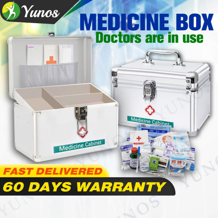 Yunos Medicine Kit Box Organizer MultiFunctional Family Emergency