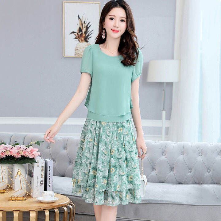 Chiffon skirt and blouse cheap styles