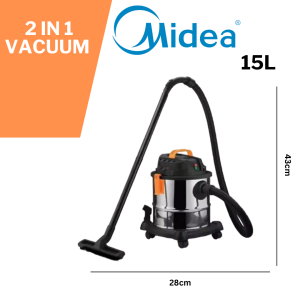 🔥9.9 MEGA SALE🔥 MIDEA 3-in-1/2-in-1 Wet & Dry Vacuum Cleaner–Powerful Suction for Dust Wet Floors Car and Garage-With Blower Function and Steel Drum-Cordless-Rechargeable-Lightweight-Suitable for Home and Car Cleaning (5-Year Warranty)