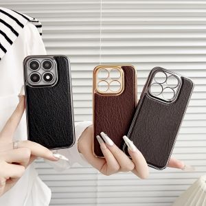 Shockproof Retro Leather Matte Case for Xiaomi 17 Mi 15 Pro Mi14 Pro Anti-scratch Slim Precise Camera Protection Phone Cover