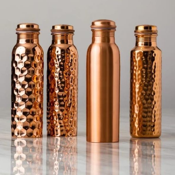 Personalised Pure Copper Water Bottle (1 Liter) | Ayurvedic Health Gift, Anniversary Present