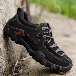 COD Sepatu Hiking Pria Kulit Sapi Mendaki Sports Sepatu Gunung Mewah Outdoor Anti Slip Touring Shoes 139