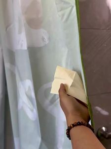 Mondrian Thickened Drape Waterproof Shower Curtain Bathroom Partition No-Drill Student Bed Curtain Rental House Background Door Curtain