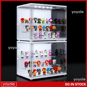 Led Popmart Display Box Acrylic Display Case Bag Storage Box With Light Led Box Bag Organiser