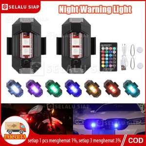 Lampu Pesawat LED 7 Warna Multiple Mode Universal USB Mobil Anti Air Anti Tabrakan Untuk Lampu Pesawat