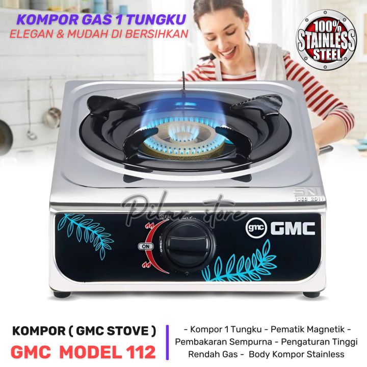 Kompor Gas GMC Tungku Stainless Steel Kompor Gas gmc 112/212