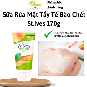 Sữa Rửa Mặt Tẩy Tế Bào Chết St.Ives 170g  Tẩy Tế Bào Chết Trà Xanh Làm Giảm Mụn Đầu Đen.