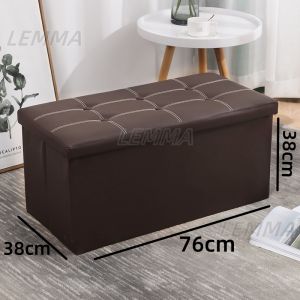 กล่องเก็บของนั่งได้ PU โชฟา แบบหุ้มหนัง Chair box กล่องเก็บของ นั่งได้ กล่องใส่ของ พับได้ กล่องใส่เสื้อ เก้าอี้สตูลเปิดเก็บ