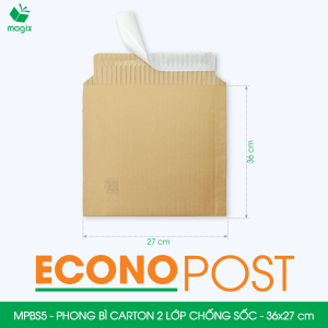 MPBS5 - 36x27 cm - Combo 60 túi phong bì carton chống sốc chống thấm nước sẵn keo niêm phong