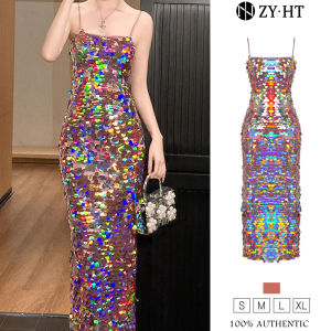 ZYHT EraVogue Váy nữ váy hồng váy quai đơn váy gợi cảm váy sequined váy cao cấp váy cổ điển váy sự kiện váy dự tiệc váy dạ hội 30508