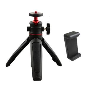 Tripod for Photography Video Recording Angle Adjustable Tabletop Phone Tripod with Phone Clip Handheld Tripod