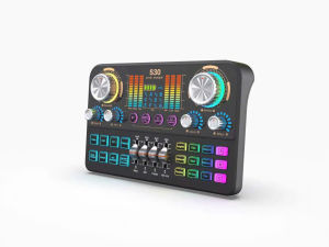 Soundcard chuyên thu âm livestream karaoke online S30 – 2 cổng micro song ca dễ dàng  dễ kết nối