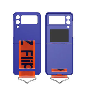 Hard Case Kompatibel Untuk Samsung Galaxy Z Flip 6 Silikon Phone Case Ultra thin Full Protection Hard Mobile Back Cover With Wrist Band Strap