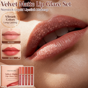 6-Pack Velvet Matte Lip Color Set Velvet Matte Long-lasting Coloring Hydrating Soft Nonstick Liquid Lipstick 丝绒哑光唇釉套装