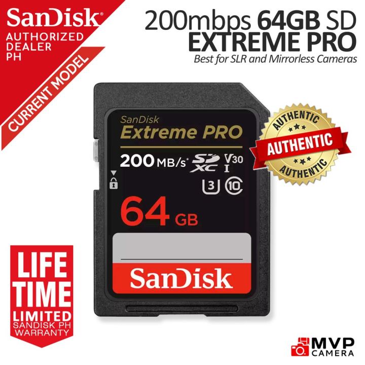 NEW MODEL 200MB/s] SANDISK Extreme Pro SD 64GB Card V30 U3 C10 UHS
