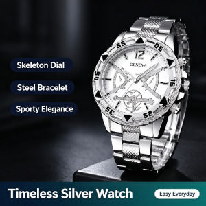 Mens High-End Quartz Watch Business Steel Band Large Dial Fashion Watch for Men with Premium Feel