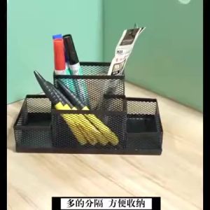 Kệ Đựng Bút Viết Văn Phòng Phẩm 4 Ngăn Để Bàn Bằng Kim Loại Nhiều Màu Sắc Phong Phú.