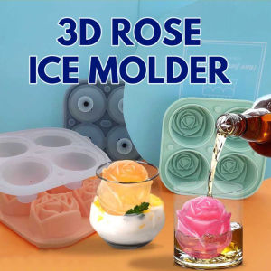 1pc Rose Ice Tray Food Grade Silicone Frozen Ice Cube Mold Homemade Large Ice Ball Maker Whiskey Ice Box