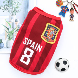 Baju Kaos Kucing Anjing Pakaian Olahraga Hewan Peliharaan Sepak Bola Basket Jaring Pakaian Kaus