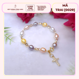[Quà Tặng Ý Nghĩa] Vòng Tay Lắc Tay Mân Côi Mix 3 Loại Trai Móc Xích Titan | Vật Thánh Công Giáo