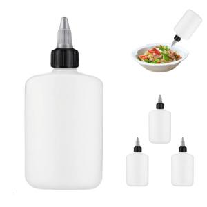 4 Pack HDPE Oil Dispenser Bottles 120ML Capacity Leak Proof Condiment Container for Cooking Kitchen Accessories