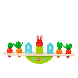 Wooden Animal Balancing and Stacking Toy for Kids Montessori Fine Motor Skill Game with Colorful Blocks Educational Wooden Toy