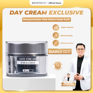 Benings Exclusive Day Cream Anti-Aging & Brightening - Krim Pencerah Kulit dengan Alpha Arbutin & Niacinamide