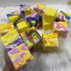 5/7/10CM Squishy Simulated Cheese Cube Squeeze Toy Soft Stress Relief Slow Rising Sensory Fidget for Anxiety ADHD Autism Gifts for Kids