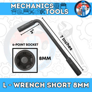 L Wrench 6" Long with Variation 8mm-14mm Solo and Set Cr.V High Quality Heavy Duty Tool