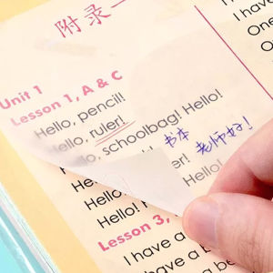Applicable to 50 Sheets Transparent PET Sticky Note Students Memo School Office Supplies Stationery Marks Sticker Waterproof High Stickiness h260926