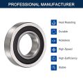 R16-2RS Deep Groove Ball Bearings, ID 1" x OD 2" x Width 1/2" Double Rubber Sealed Ball Bearing Pre-Lubricated Chrome Steel Z2 Lever 10pcs. 
