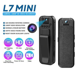 1080P HD Mini Camera Portable Body Camera Video Recorder Night Vision Detection 180° Rotatable Lens