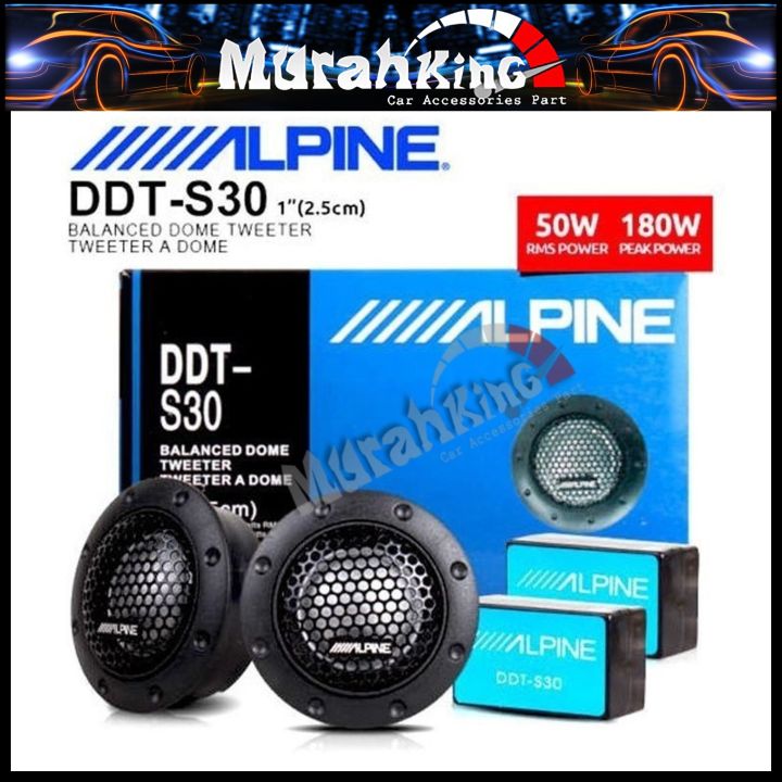 Alpine DDT-S30 25 mm 1 Tweeters Speaker 180W + Crossovers Dome | Lazada