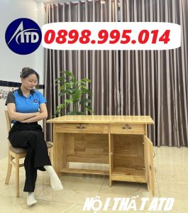 Bàn làm việc gỗ tự nhiên hàng sẵn giao luôn HCMBình Dương