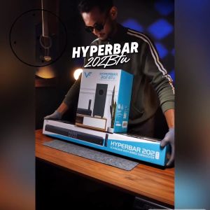 Vinnfier VF HYPERBAR 202 BTU 100W Soundbar with Wired Subwoofer built-in LED clock display Deep Bass Performance EQ Modes