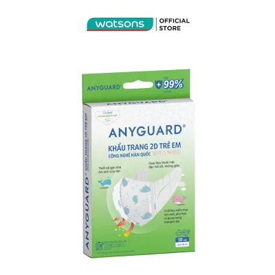Khẩu Trang Cho Bé Anyguard 2D Dưới 4 Tuổi 10 Cái