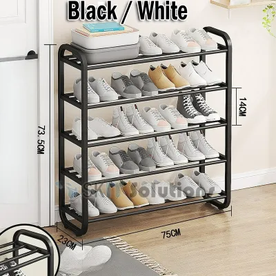【SKIT SG】3/4/5 Layers Shoe Rack Outdoor Shoe Rack Thick Steel Pipe Waterproof Plastic Multi-Layer Dustproof Small Shoe Rack Easy Assemble Shoe Rack Storage Shelves Organization For Home Dormitory Storage Organizer Shoes Storage Shelf BTO HDB