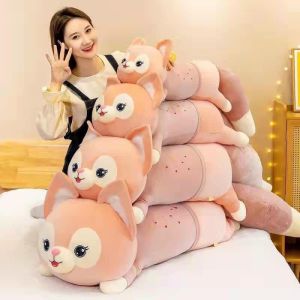 Gấu bông hồ ly đuôi chồn - thú nhồi bông cáo hồng size siêu to khổng lồ size1m1-1m4-1m6-1m9