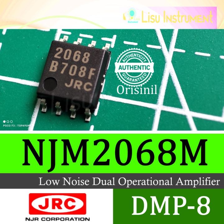NJM2068M JRC OpAmp Audio Dual Low Noise 27MHz DMP8 NEW #B1