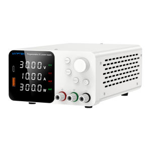 TPS UK Plug Adjustable Laboratory Power Supply DC 0-30V 60V 120V 160V 0-2A 3A 5A 10A Variable Bench Switching Power Source 5V/3.6A USB&Type-C Quick-Charge Variable Power Supply with Output Enable/Disable Button